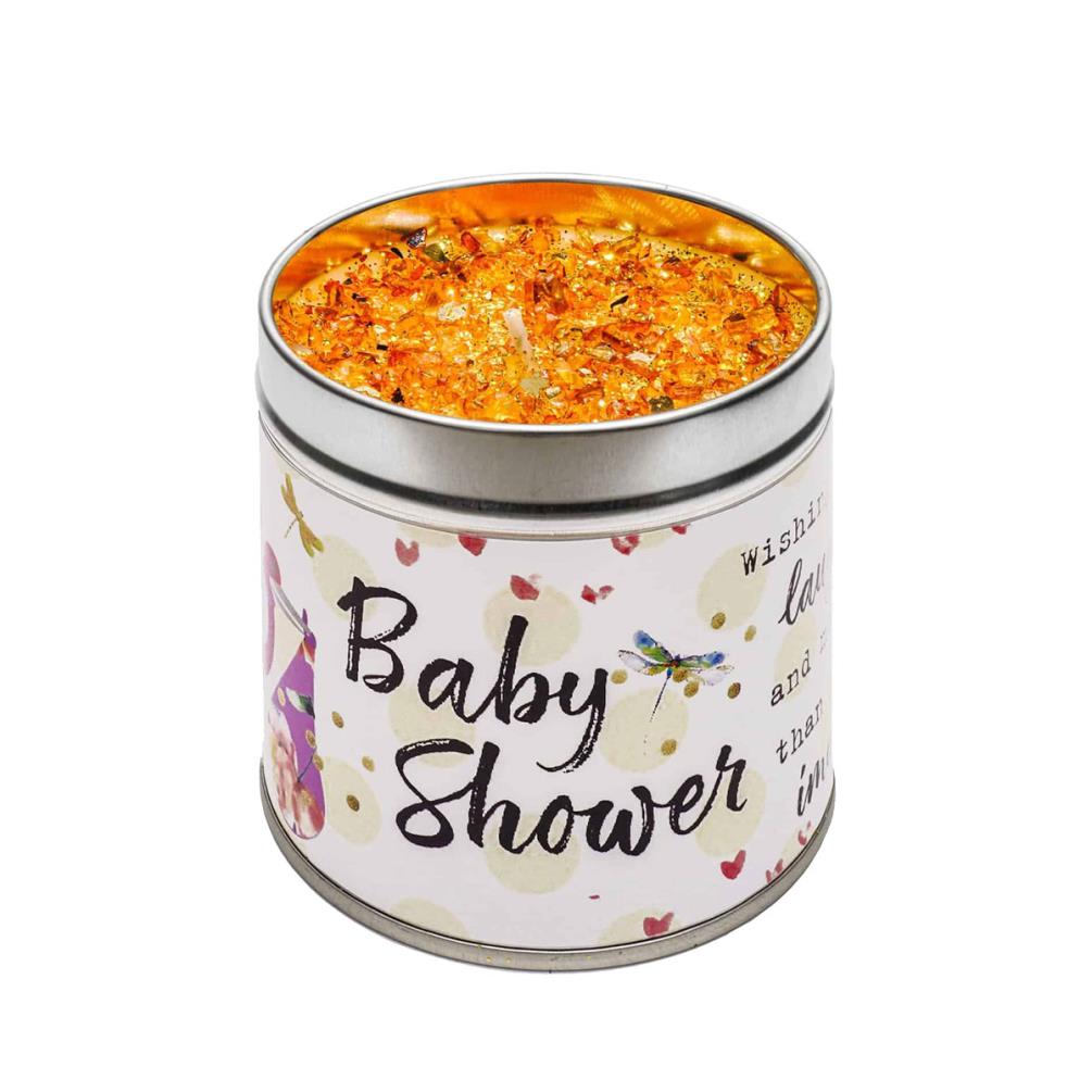 Best Kept Secrets Baby Shower Tin Candle £9.89